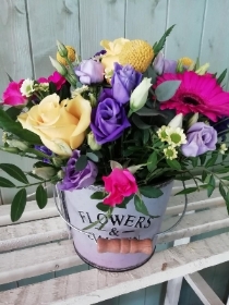 Beautiful bucket of flowers