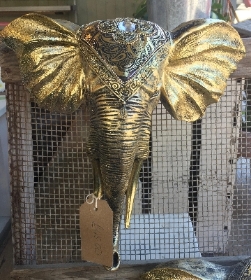 Gold Elephant bust
